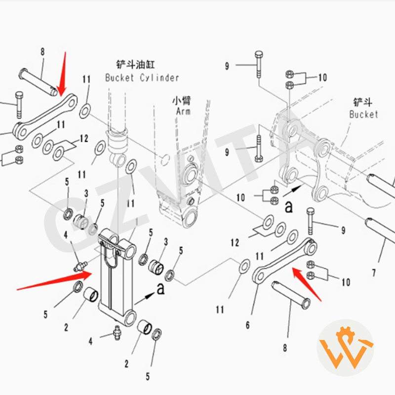 207-70-00470 Bucket Link For Excavator PC360-7 PC300-7 207-70-33120 (2).png